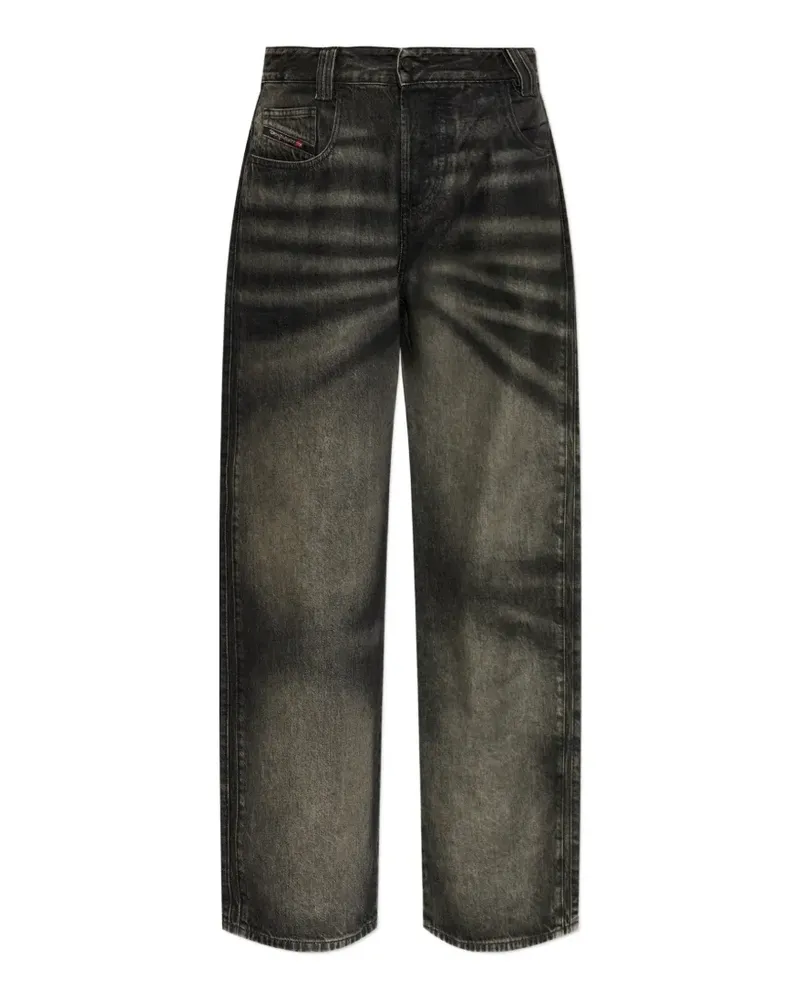 Diesel 1982 D-Hakou Jeans mit hohem Bund - Schwarz Schwarz