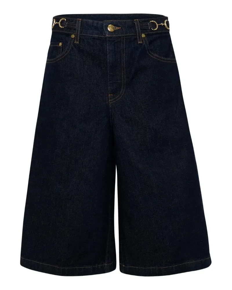 Ulla Johnson Rowan Wide-Leg-Jeans-Shorts - Blau Blau