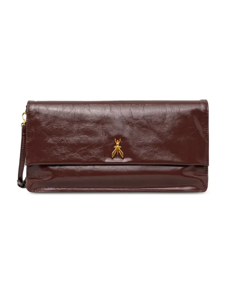 Patrizia Pepe Schultertasche mit Fly-Schild - Braun Braun