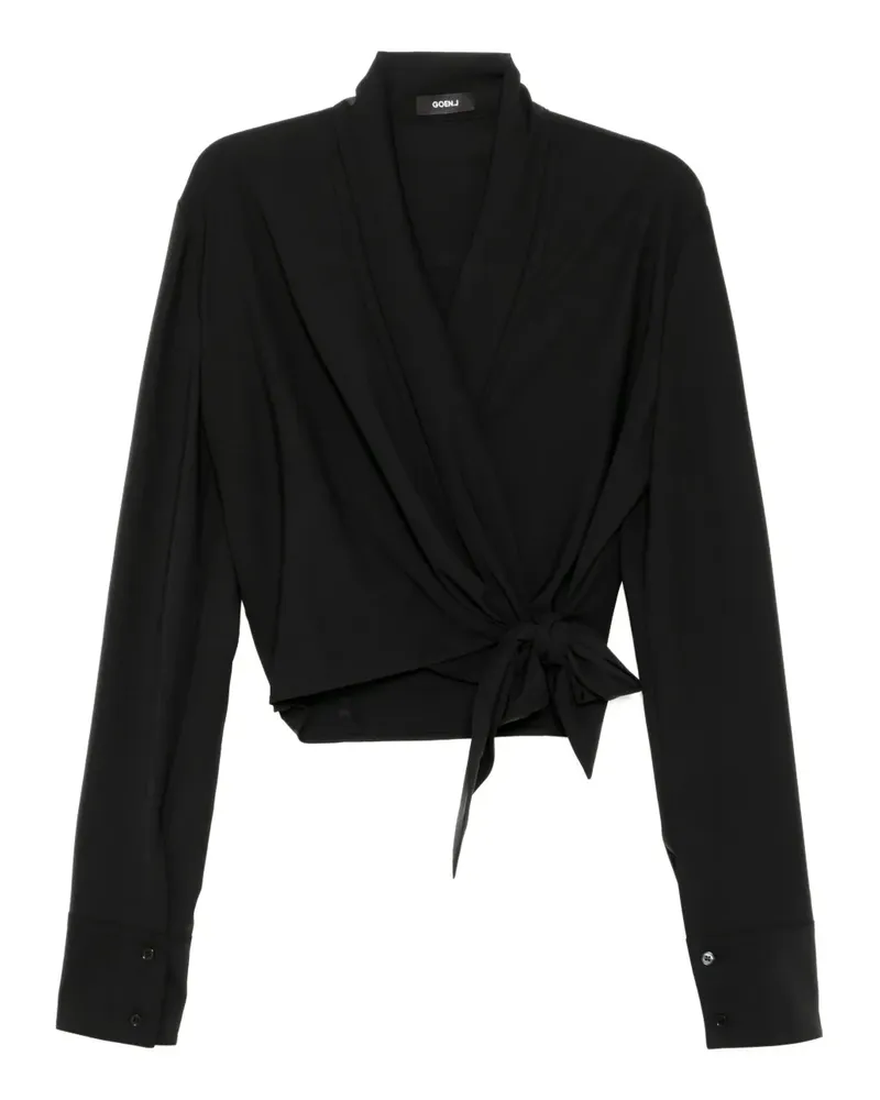 GOEN.J Bluse mit Schalkragen - Schwarz Schwarz