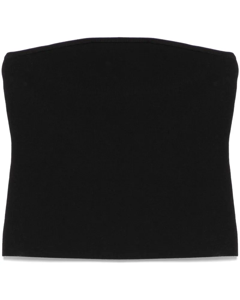 Matteau Trägerloses Cropped-Top - Schwarz Schwarz