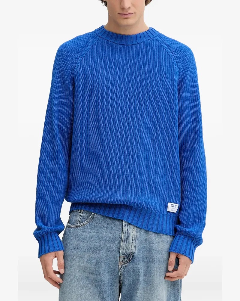 HUGO BOSS Pullover mit Rundhalsausschnitt - Blau Blau