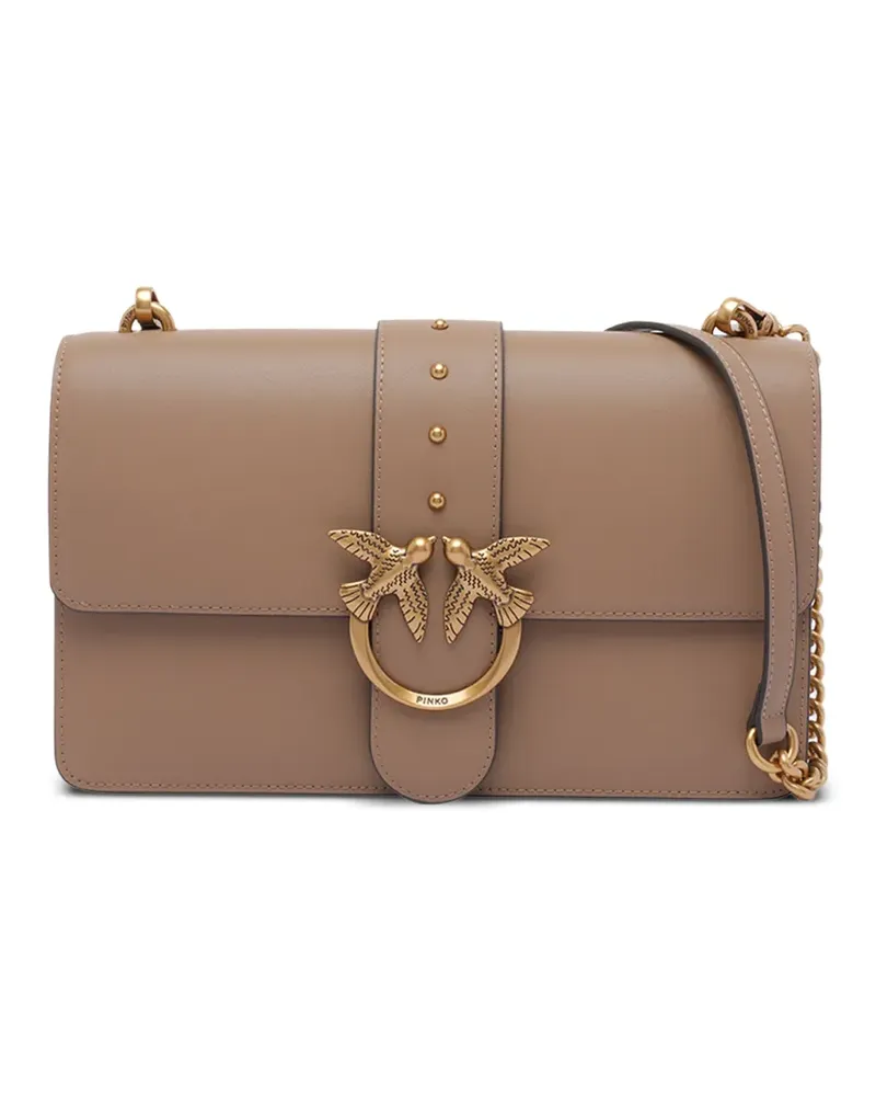 Pinko Classic Love One Schultertasche - Nude Nude