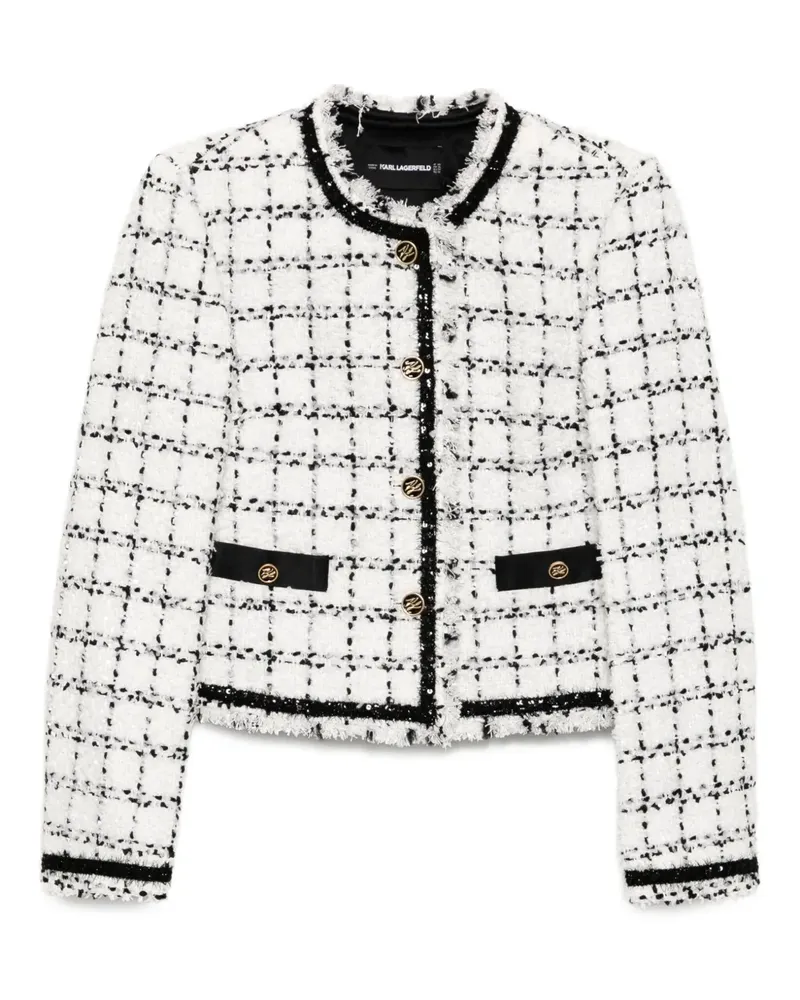 Karl Lagerfeld Boucle-Blazer - Weiß Weiß