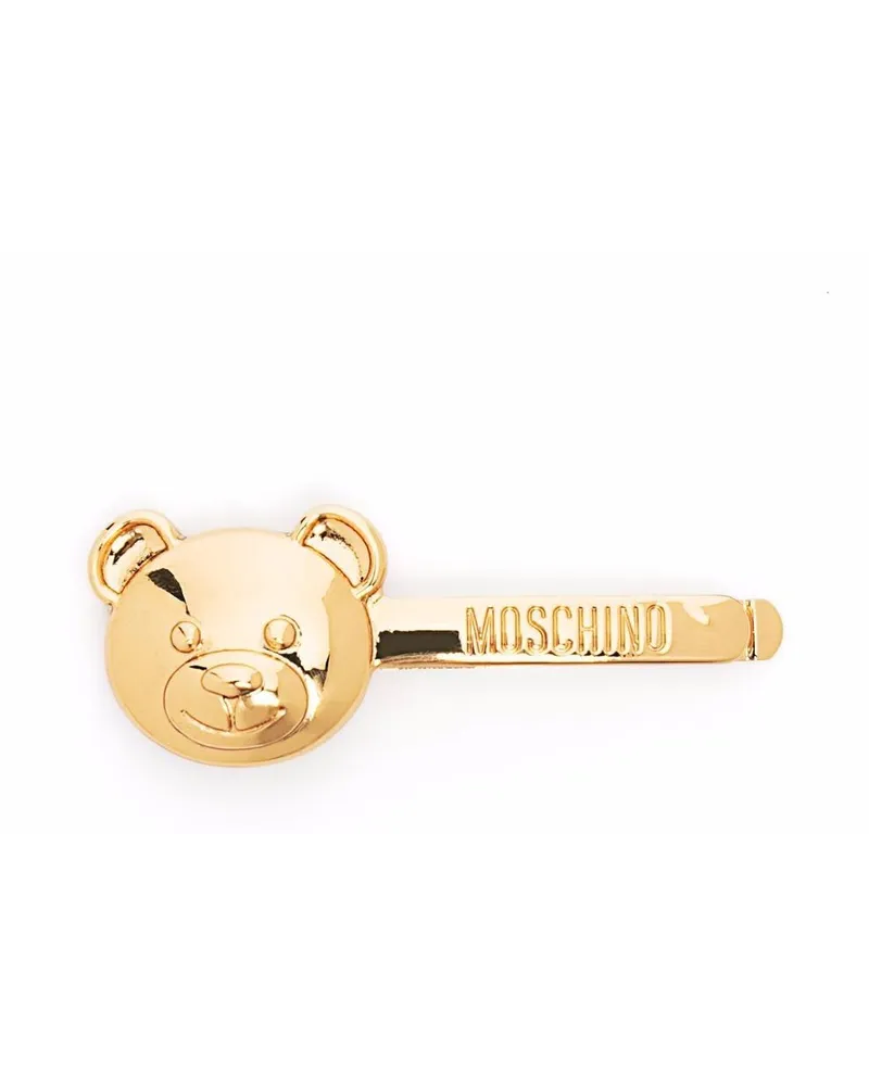 Moschino Brosche mit Teddy Gold