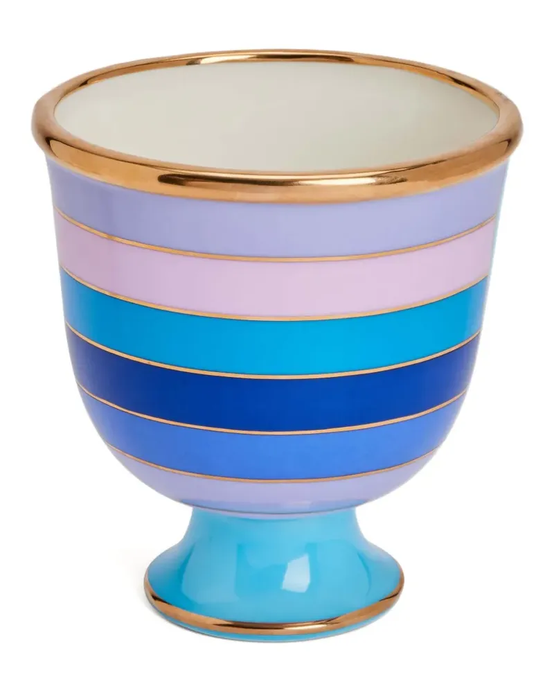 Jonathan Adler Gestreifte Scala Sockelschale (15cm) - Blau Blau