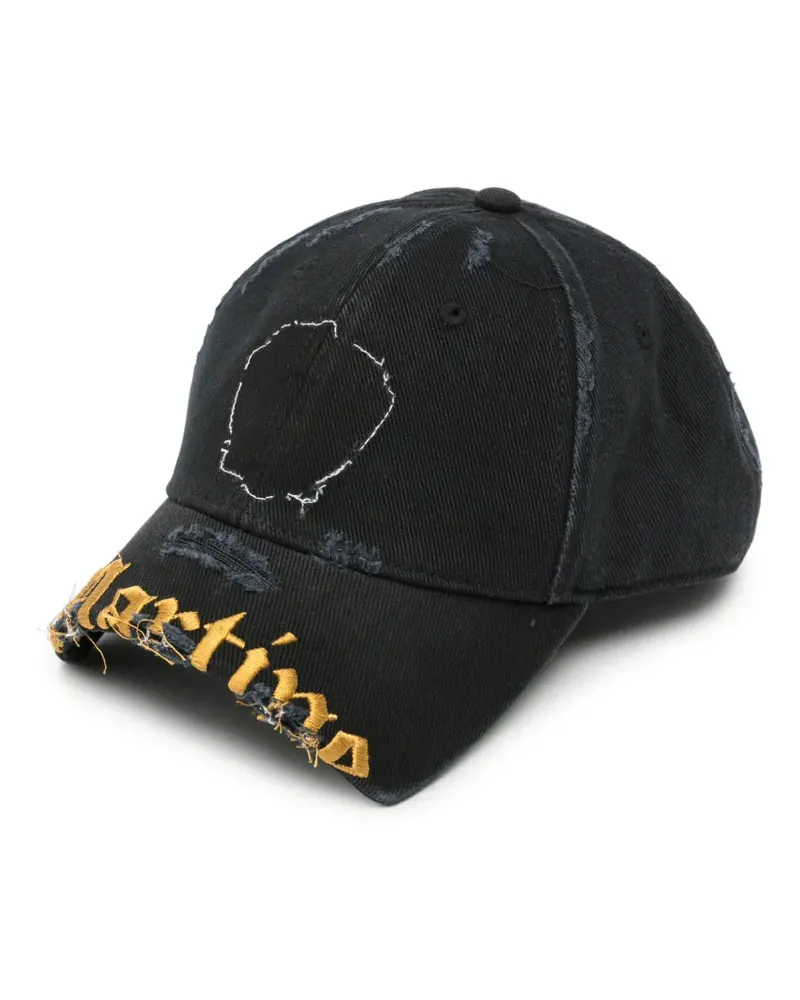 Martine Rose distressed embroidered cap - Schwarz Schwarz