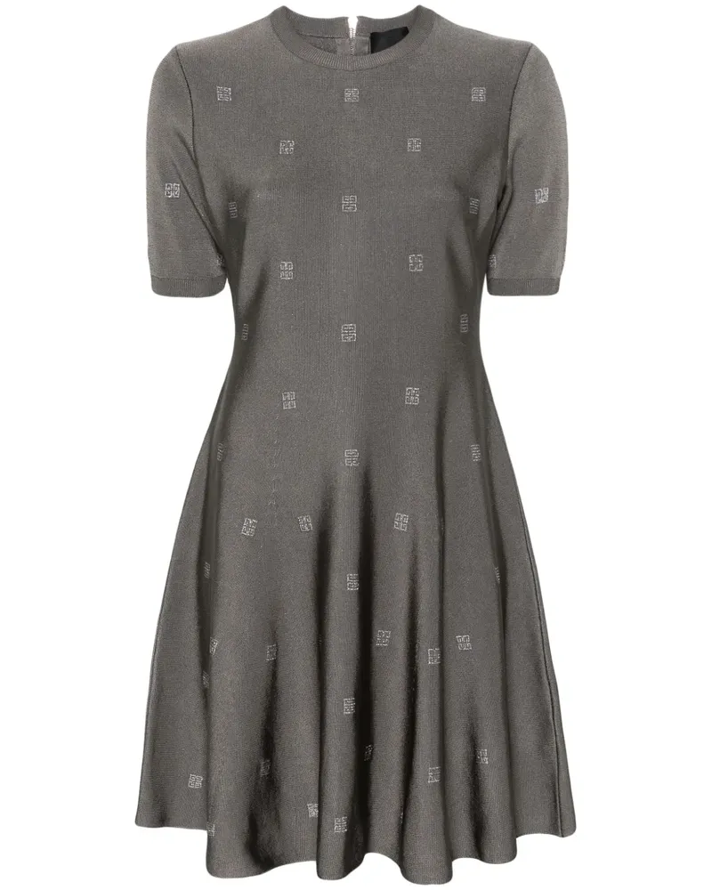 Givenchy Gerüschtes 4G Minikleid - Grau Grau