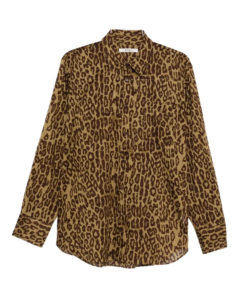 6397 Hemd mit Leoparden-Print - Braun Braun