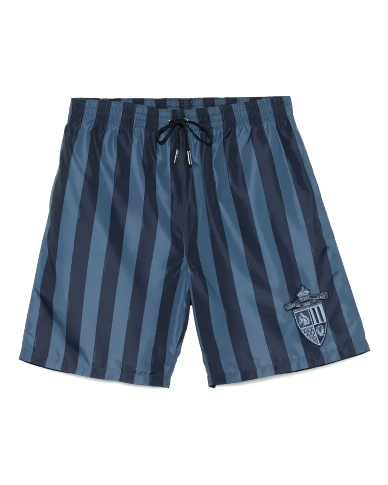 Fendi Gestreifte Badeshorts - Blau Blau