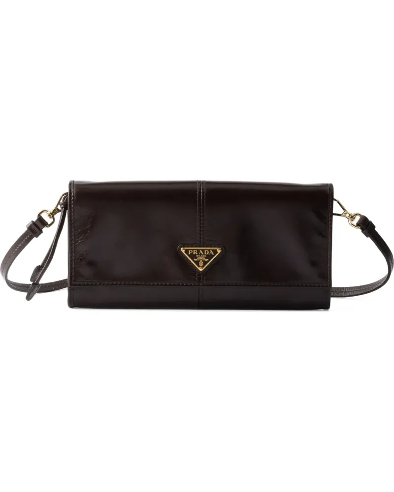 Prada Portemonnaie mit Logo - Braun Braun