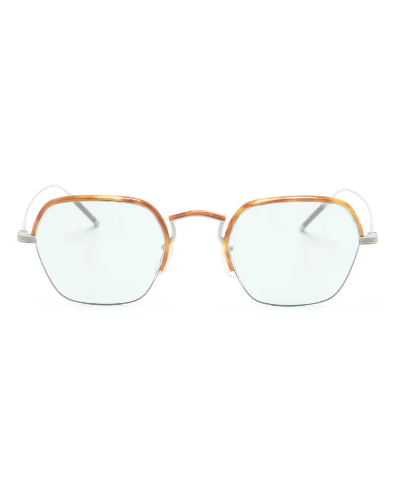 Oliver Peoples Geometrische Brille in Schildpattoptik - Silber Silber
