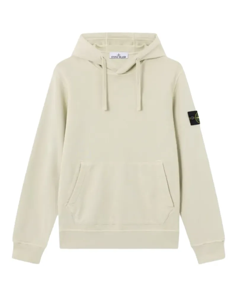 Stone Island logo-patch hoodie - Nude Nude