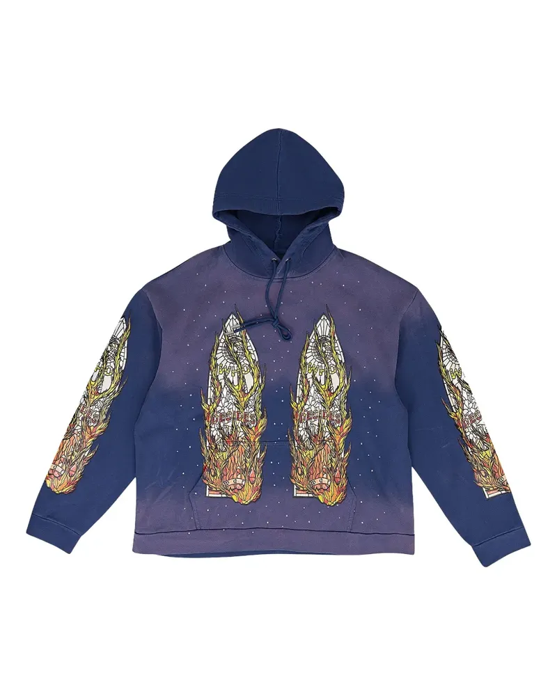 WHO DECIDES WAR Langärmeliger Hoodie - Blau Blau