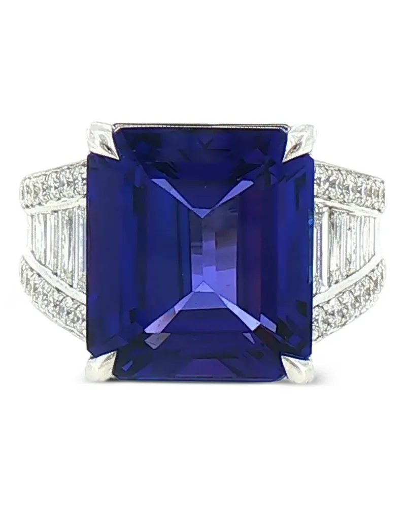 HYT Jewelry Ring mit Diamant und Tansanit - Silber Silber
