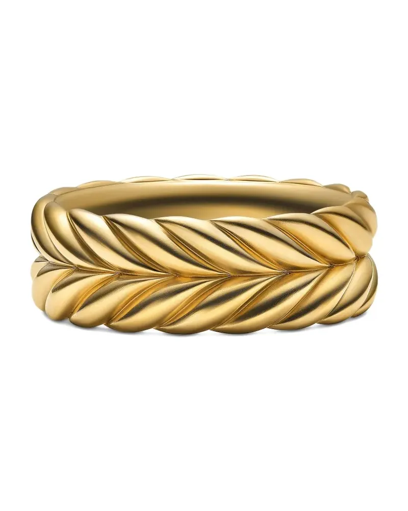David Yurman 18kt Chevron Gelbgoldring Gold