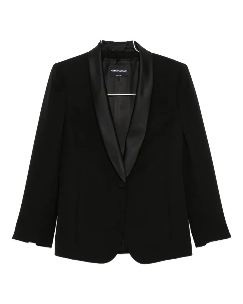 Giorgio Armani satin-lapel single-breasted jacket - Schwarz Schwarz
