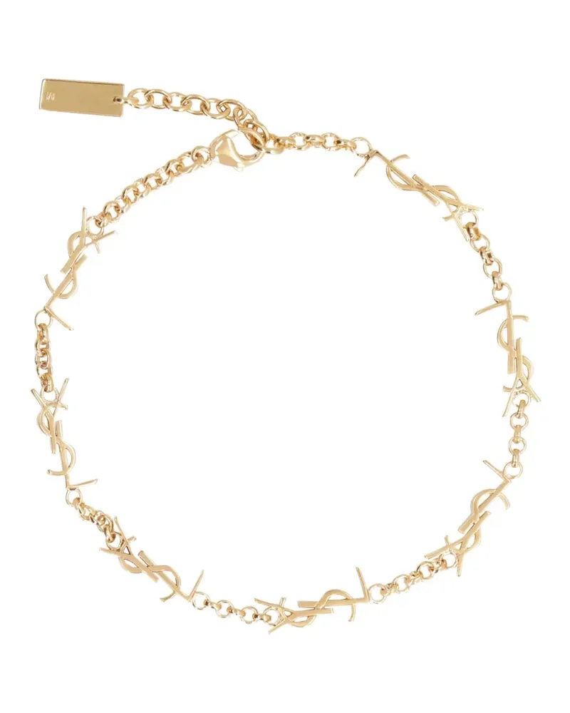 Saint Laurent Armband mit Logo-Schild - Gold Gold