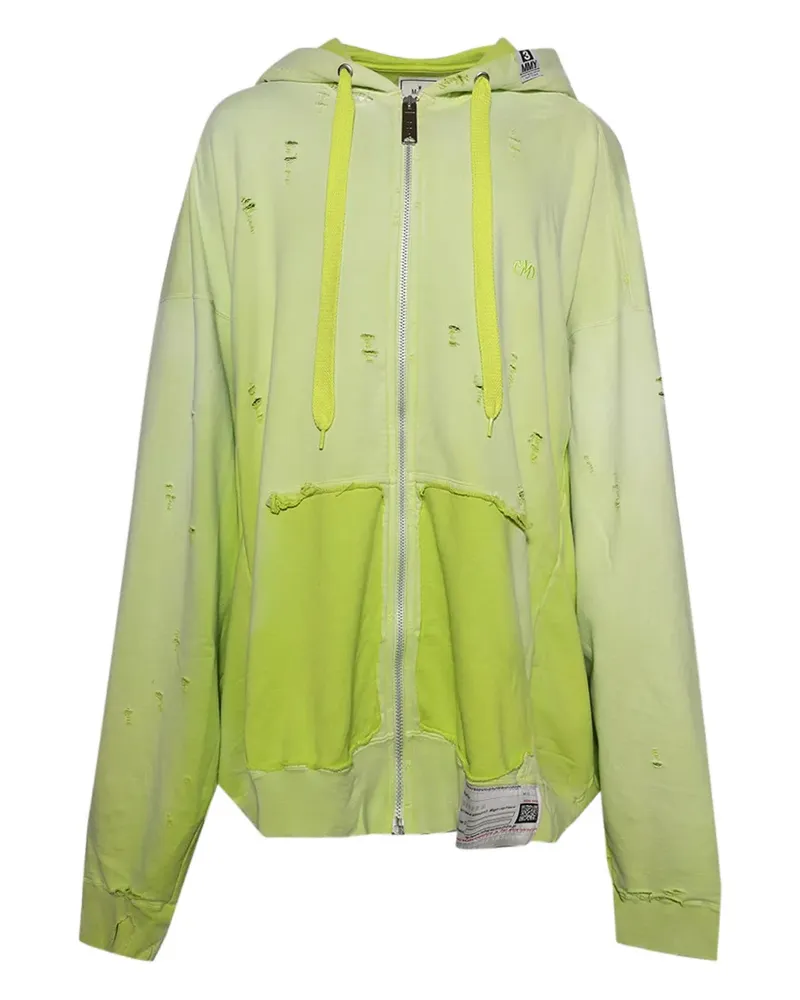 MIHARAYASUHIRO Kapuzenjacke in Distressed-Optik - Gelb Gelb