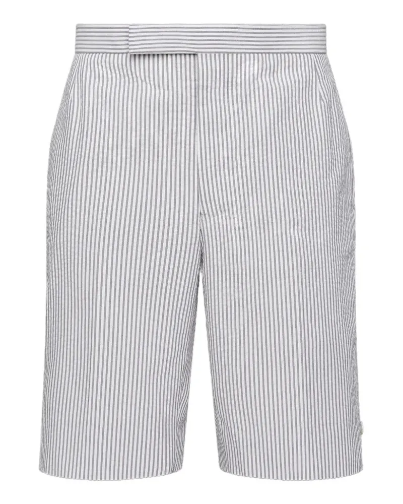 Thom Browne Klassische Shorts aus Seersucker - Grau Grau