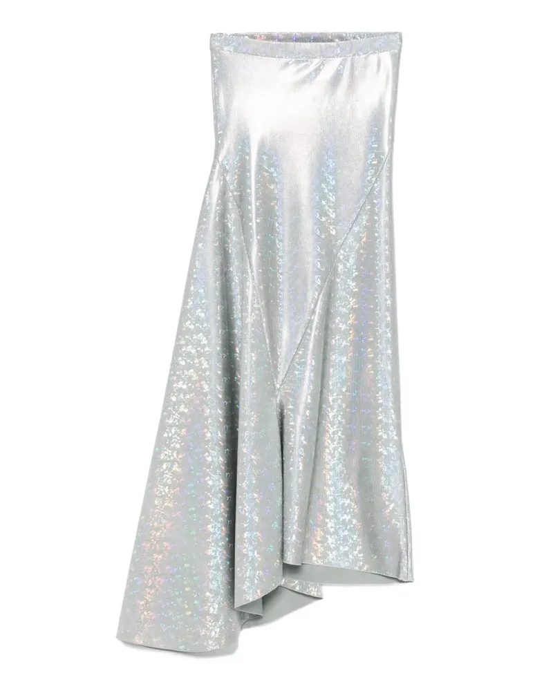 Barbara Bologna metallic-finish asymmetric skirt - Silber Silber