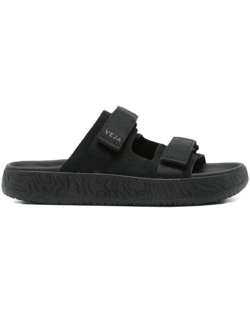 VEJA Arpoador Wildledersandalen mit Doppelriemen - Schwarz Schwarz