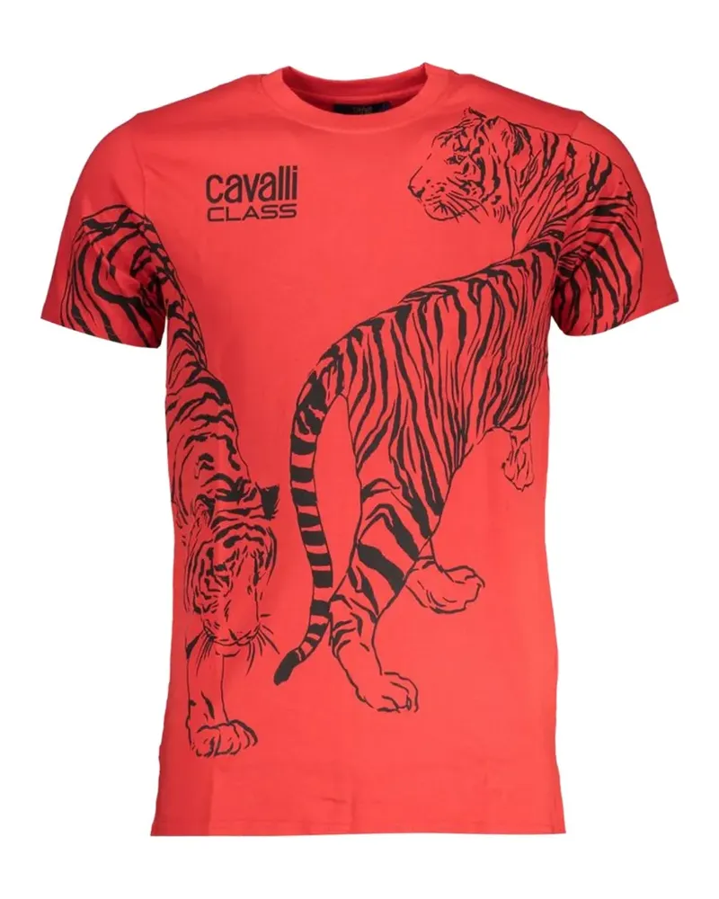 Roberto Cavalli tiger-print T-shirt - Rot Rot