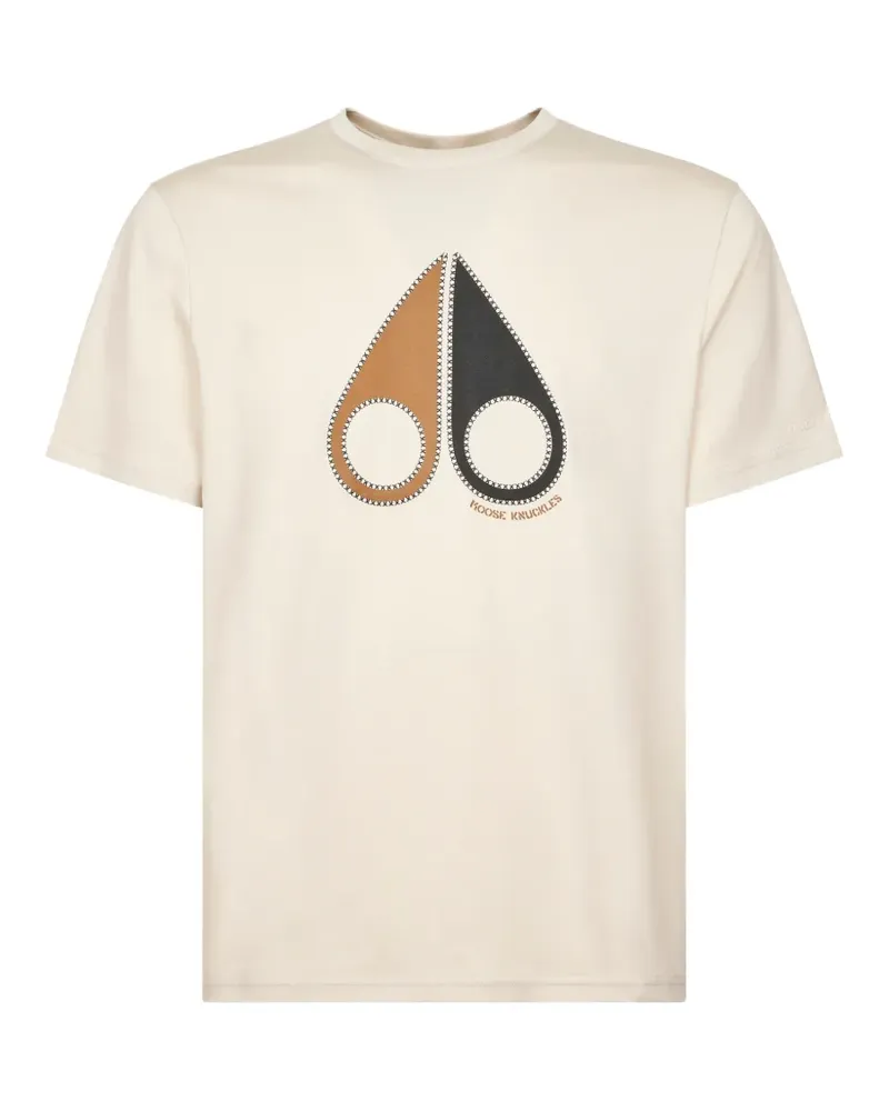 Moose Knuckles logo-print T-shirt - Nude Nude