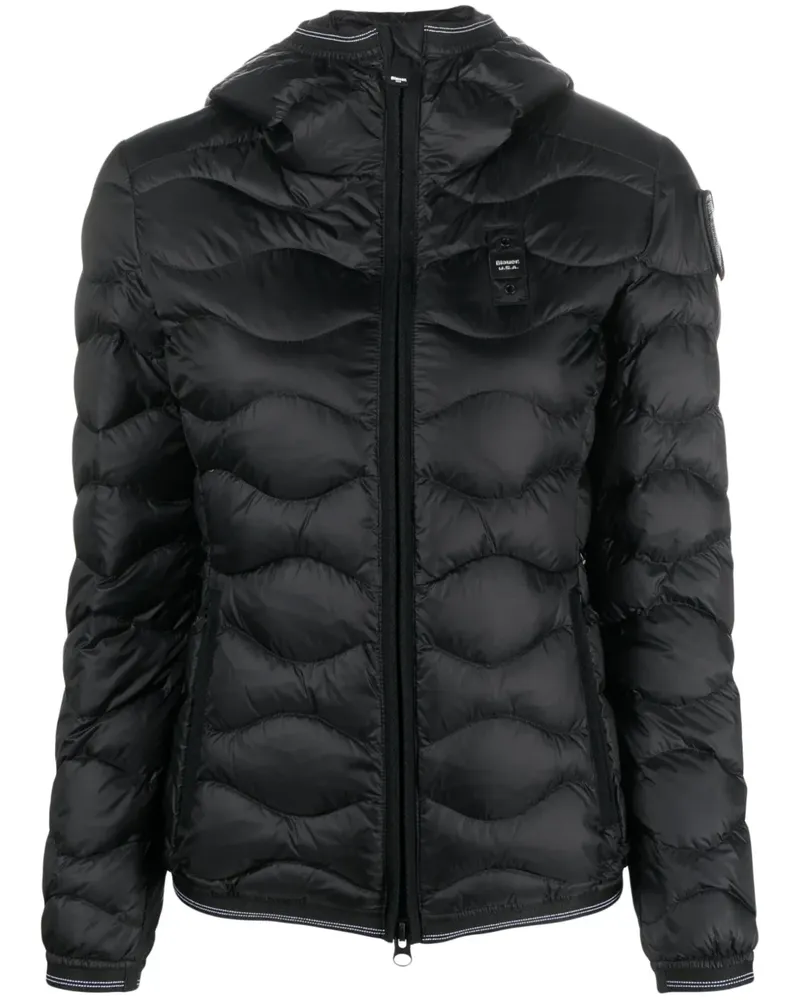 Blauer Camelia Steppjacke - Schwarz Schwarz