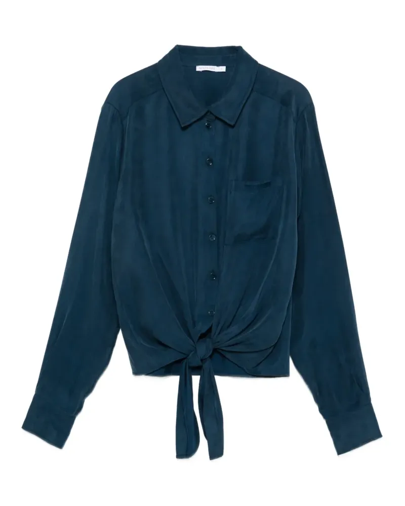 Patrizia Pepe Hemd mit Schleifendetail - Blau Blau