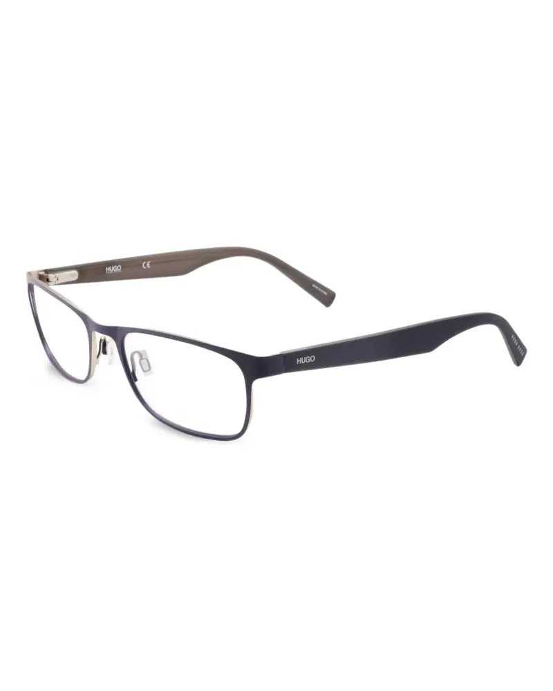 HUGO BOSS Brille mit eckigem Gestell - Blau Blau