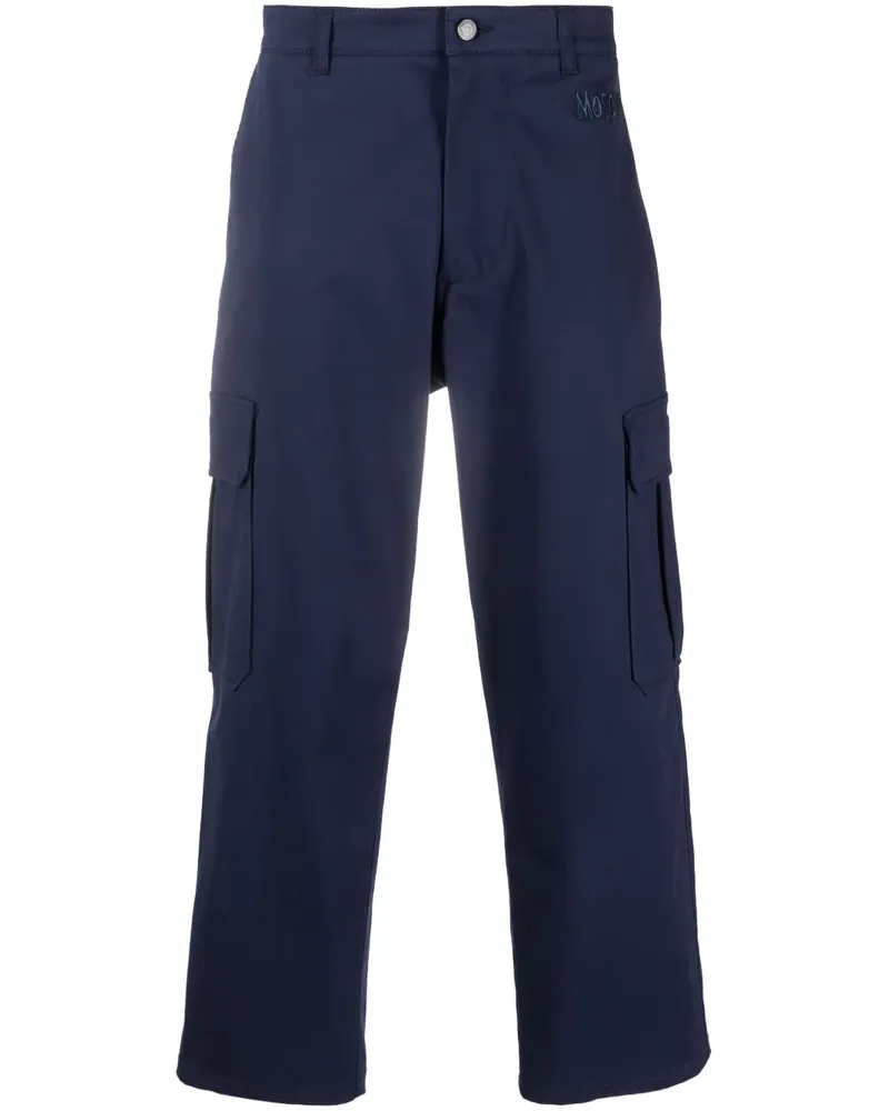 Moschino Hose mit Logo-Stickerei - Blau Blau