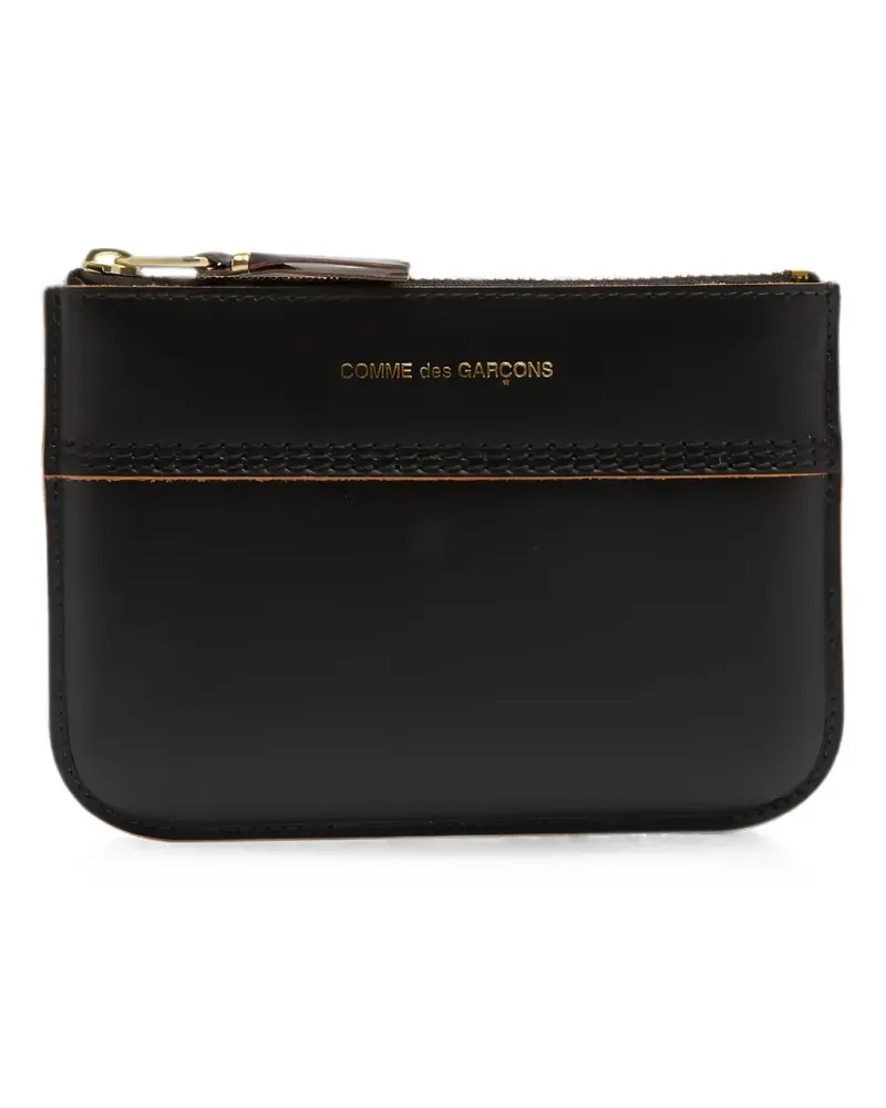 Comme des Garçons Triple Stitch logo-stamp leather wallet - Schwarz Schwarz