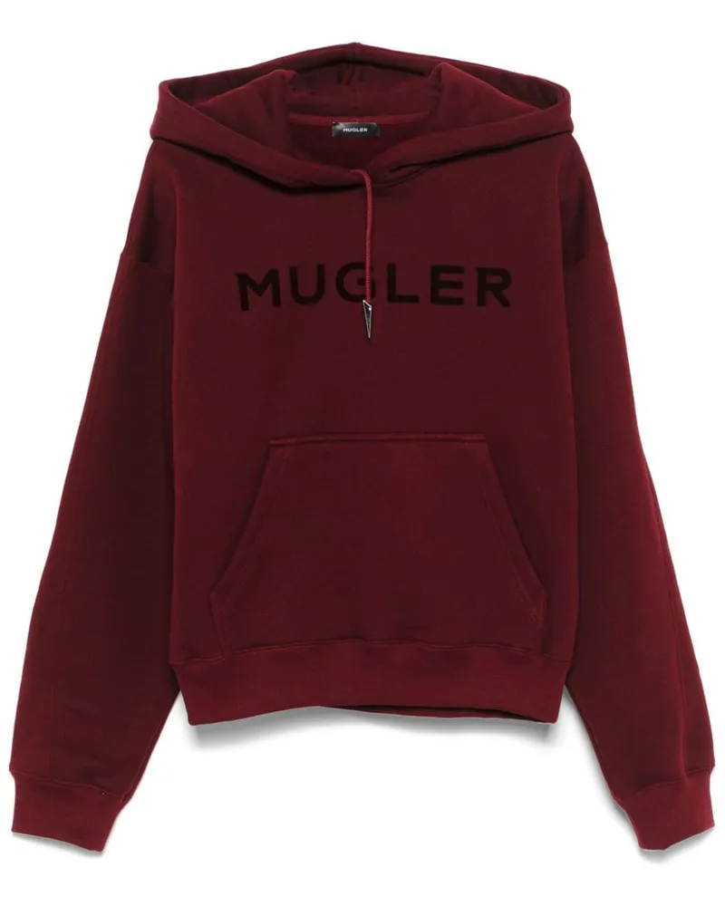 Thierry Mugler Hoodie mit Logo Rot