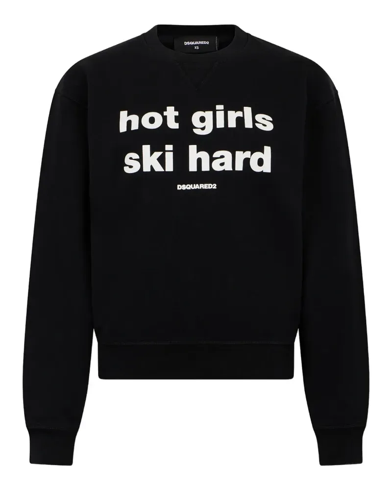 Dsquared2 Upside-Down Pullover mit Slogan-Print - Schwarz Schwarz