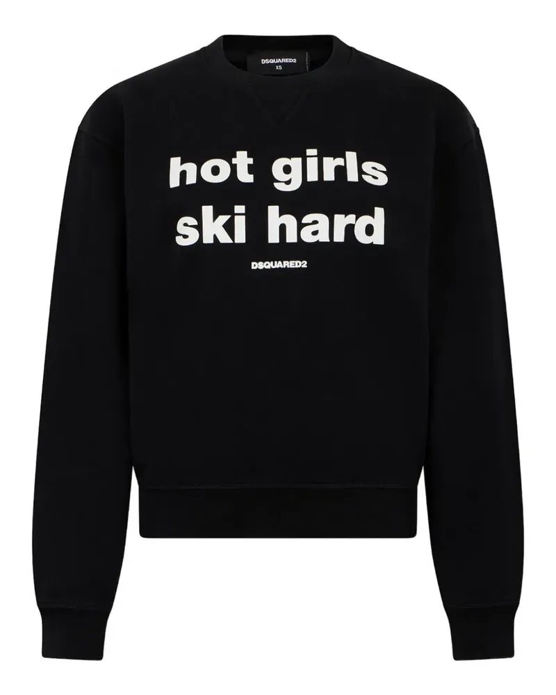 Dsquared2 Upside-Down Pullover mit Slogan-Print - Schwarz Schwarz