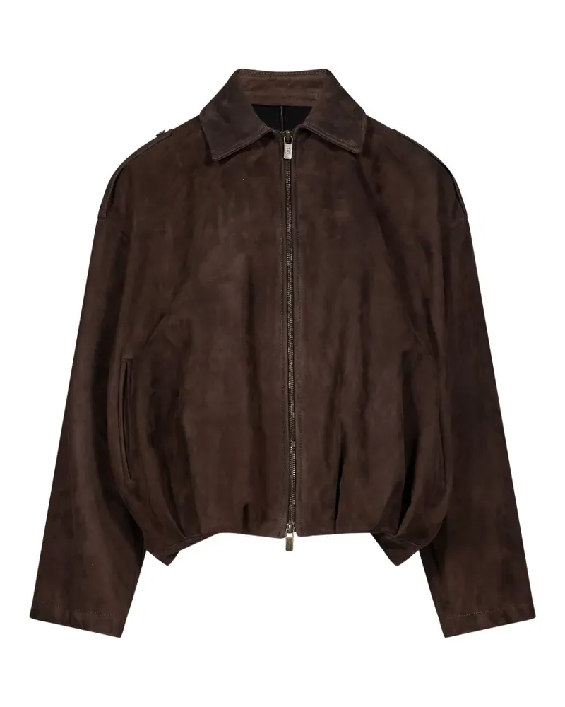 Salvatore Santoro Wildlederjacke mit Reißverschluss - Braun Braun