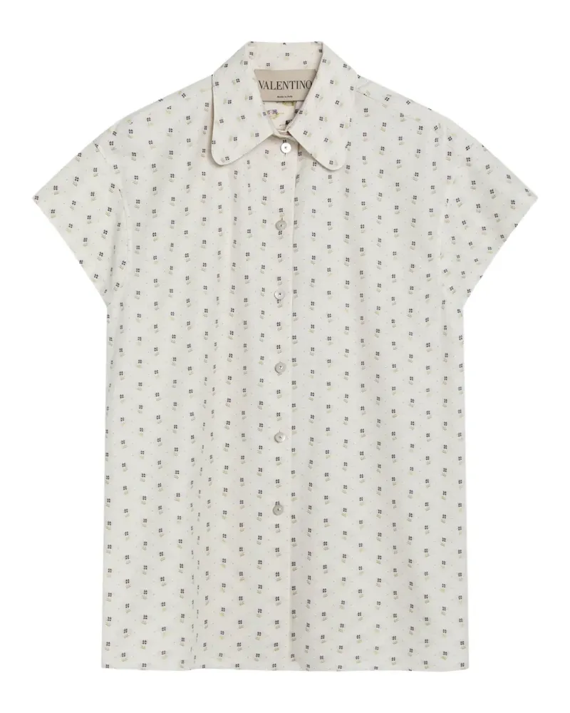 Valentino Garavani monogram-print short-sleeve shirt - Nude Nude