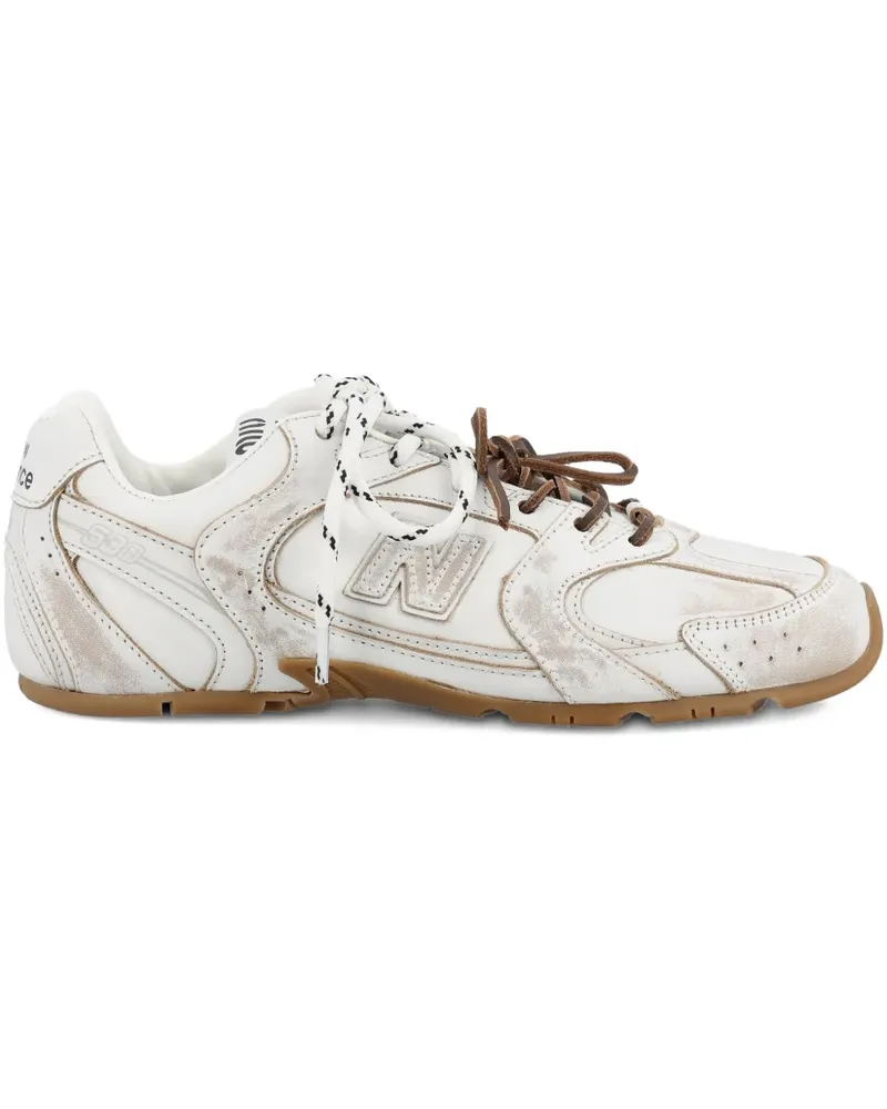 New Balance x  x Miu Miu Sneakers mit Kontrastschnürung - Weiß Weiß