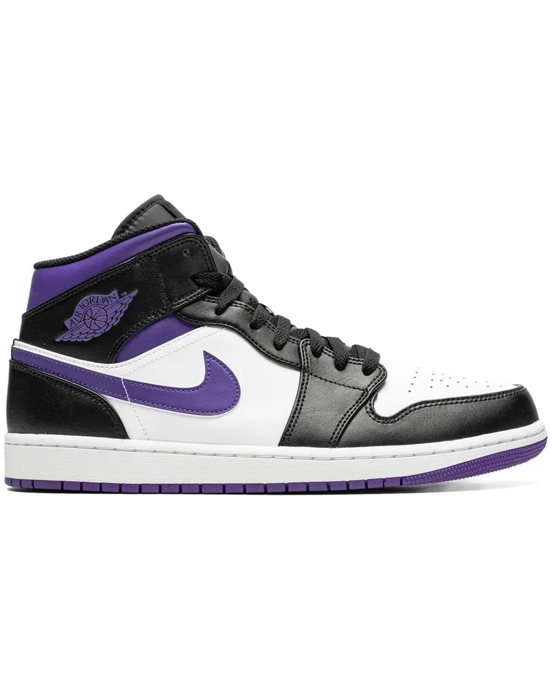 Jordan Air  1 Mid Dark Iris Sneakers - Weiß Weiß