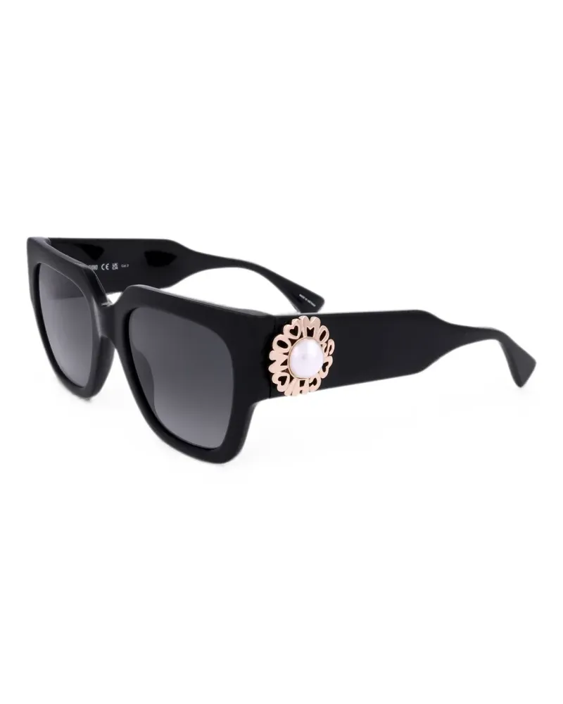 Moschino Schwarze Sonnenbrille 52mm Schwarz