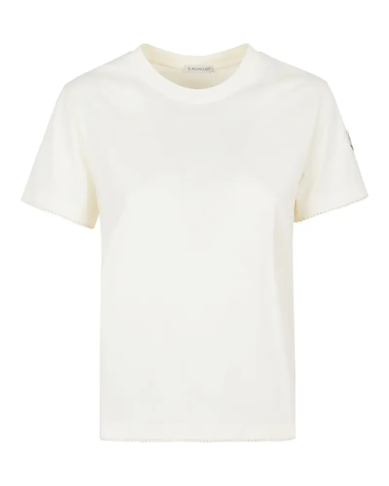 Moncler logo-patch T-shirt - Weiß Weiß