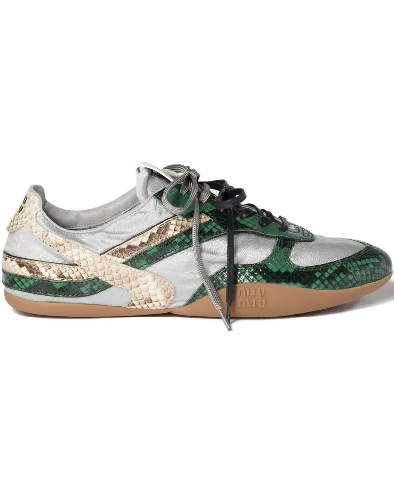 Miu Miu Sneakers aus Schlangenleder - Grau Grau