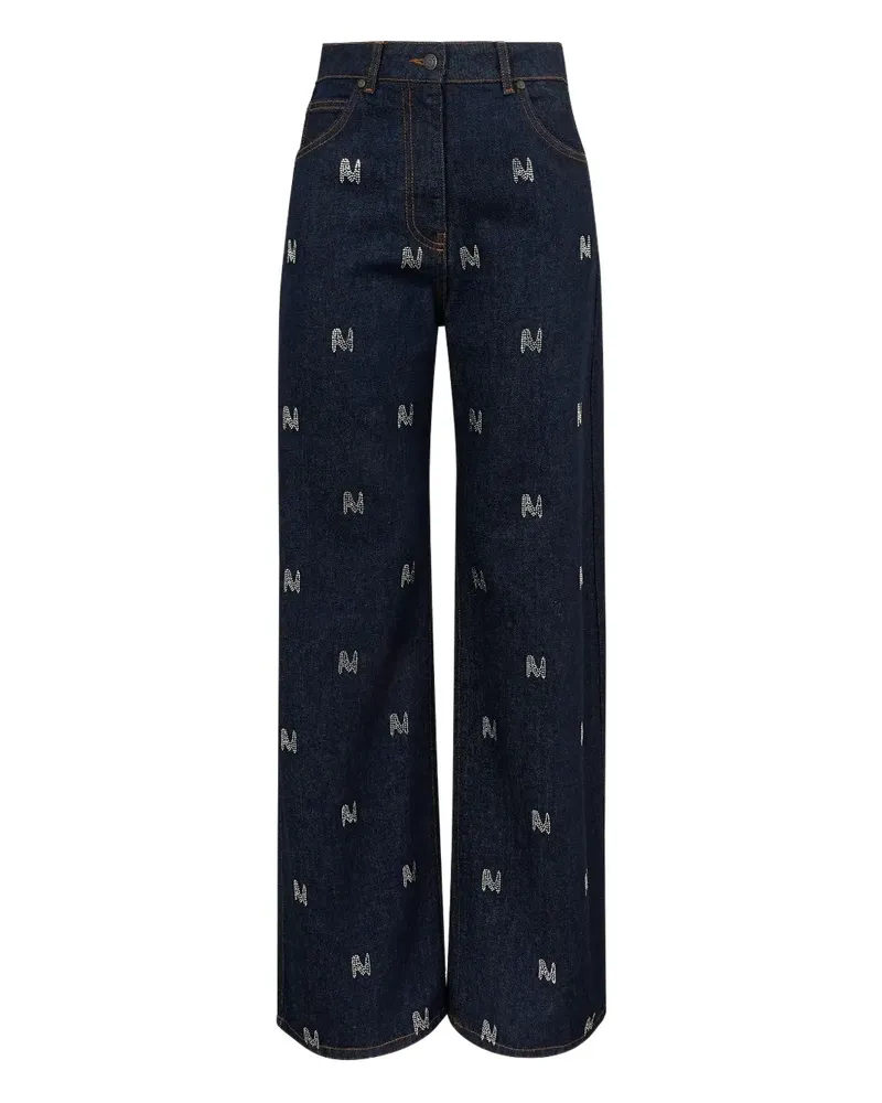 MSGM TheMwave Jeans mit Strass - Blau Blau