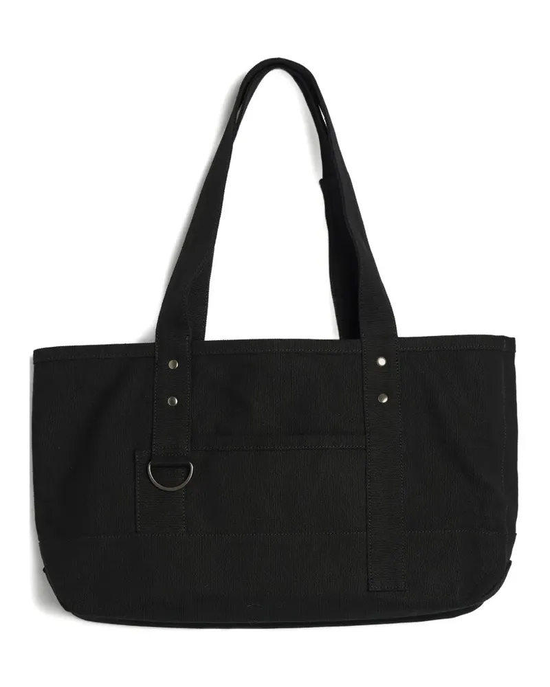 Yohji Yamamoto Mittelgroßer Tote Bag mit Tasche - Schwarz Schwarz