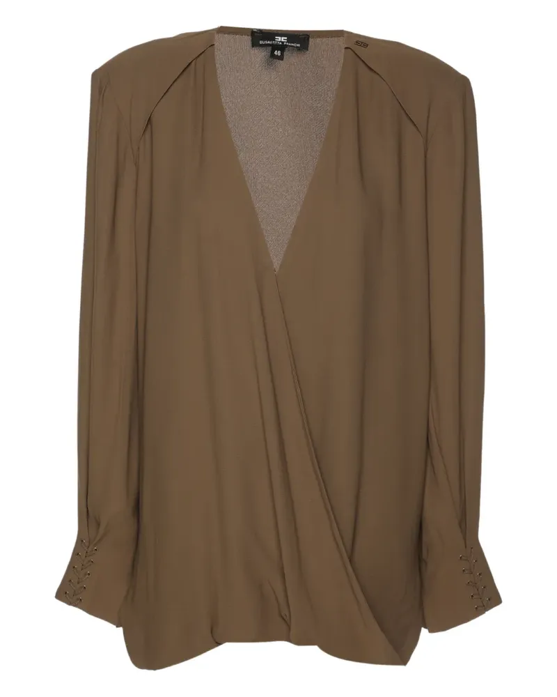 Elisabetta Franchi Bluse aus Krepp - Braun Braun