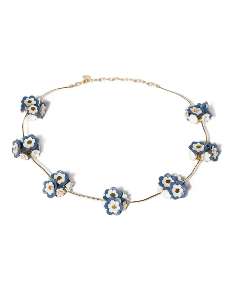 Miu Miu Halskette aus Metall und Leder - Gold Gold