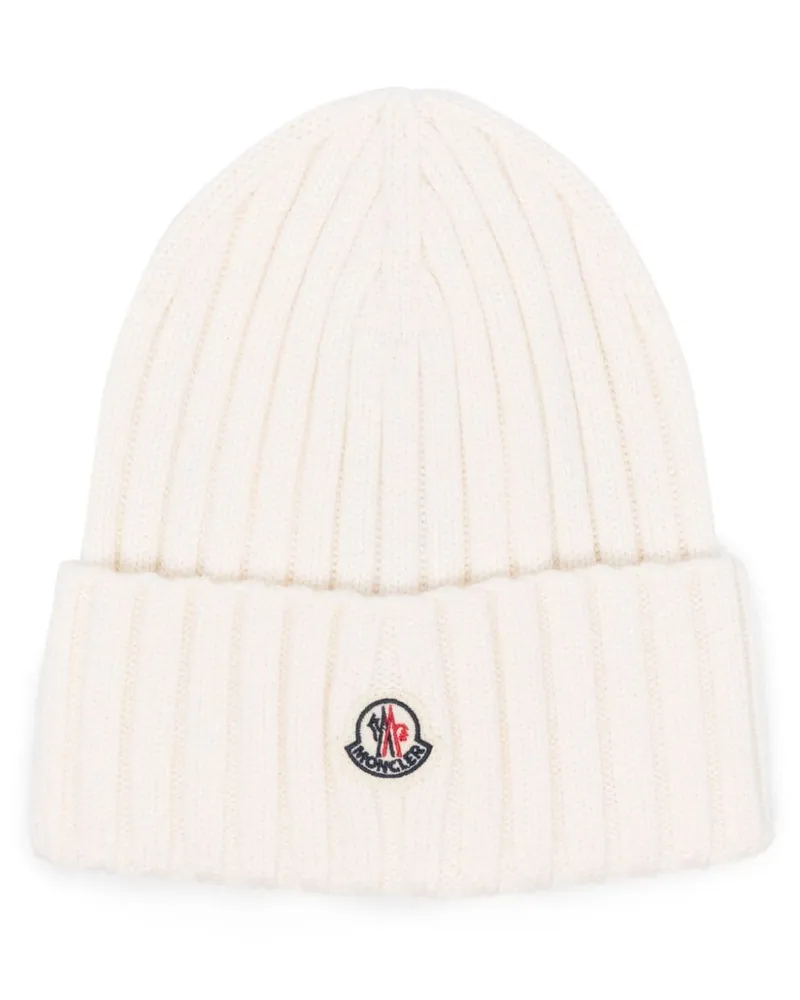 Moncler Beanie aus Wolle - Weiß Weiß