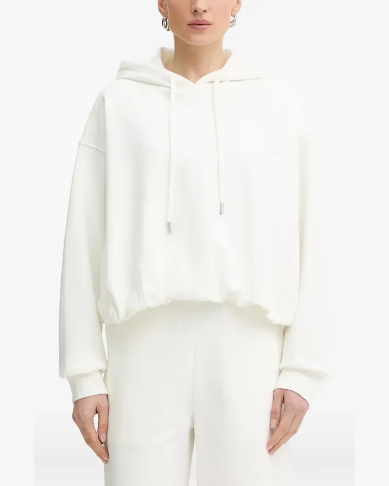Trussardi jersey drawstring hoodie - Weiß Weiß