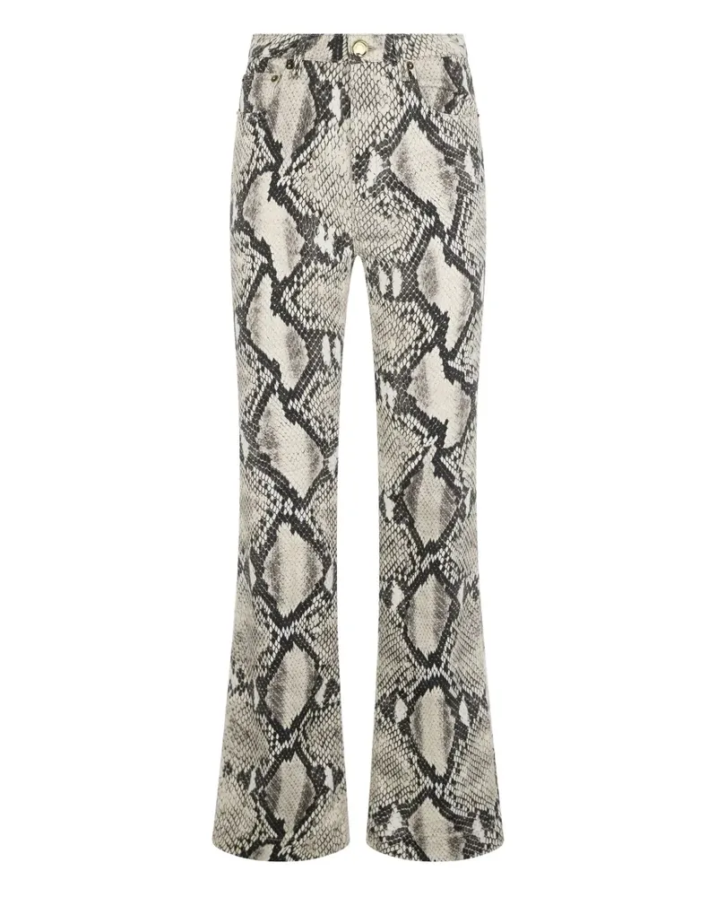 Roberto Cavalli Hose mit Python-Print - Braun Braun